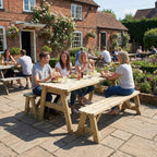 Victoria Rounded Picnic Table and Benches Set
