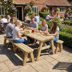Victoria Rounded Picnic Table and Benches Set