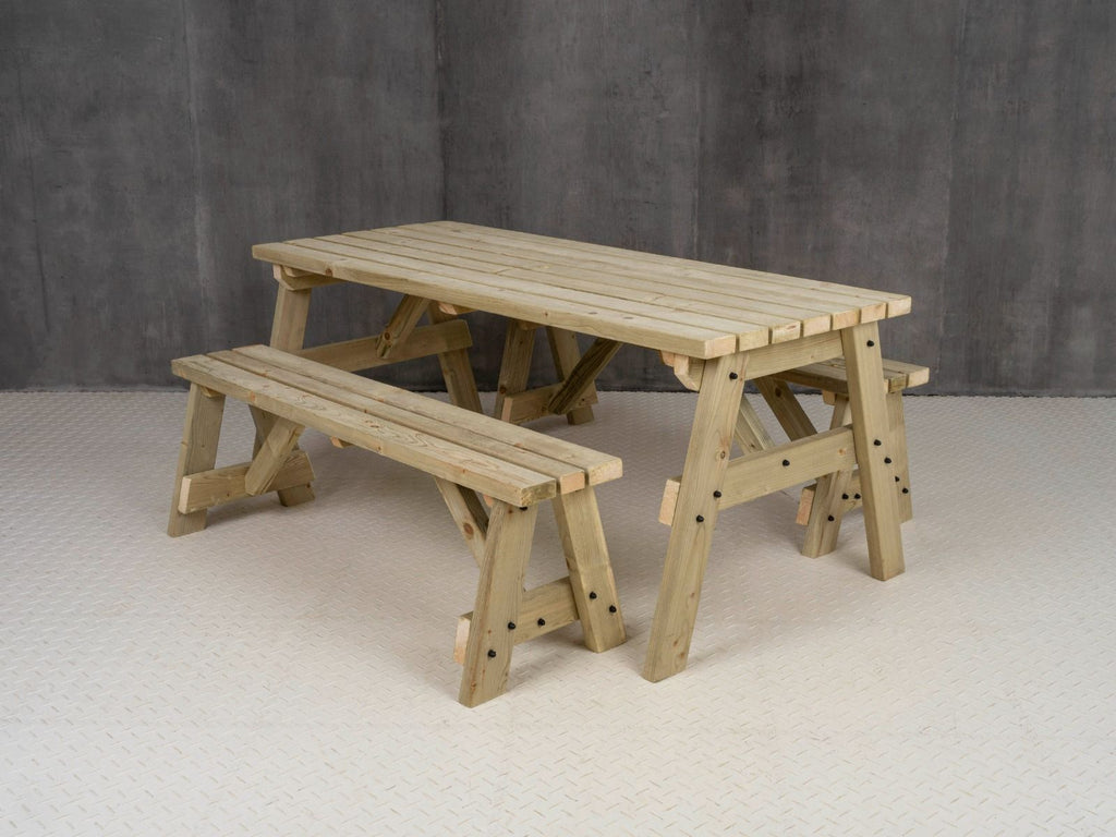 Victoria Space Saving Picnic Table and Benches Set