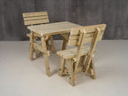 Victoria Space Saving Picnic Table and Benches Set With Backrest