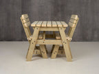 Victoria Space Saving Rounded Picnic Table and Benches Set With Backrest