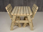 Victoria Space Saving Rounded Picnic Table and Benches Set With Backrest