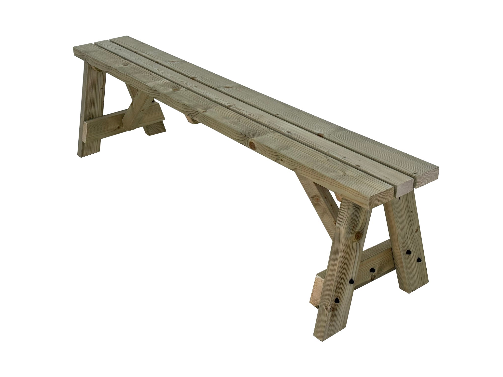 Victoria Wooden Garden Bench, Outdoor Fence Seat