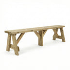 Victoria Wooden Garden Bench, Outdoor Fence Seat