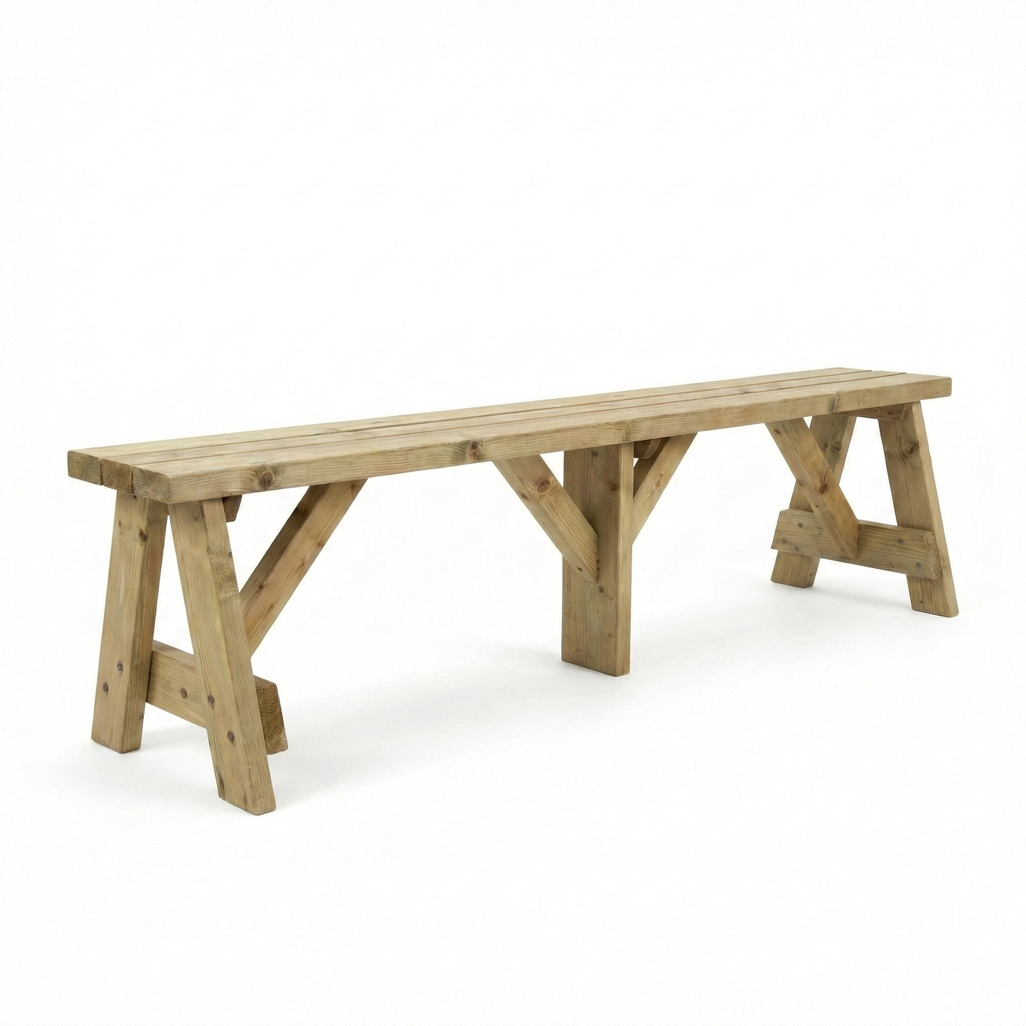 Victoria Wooden Garden Bench, Outdoor Fence Seat