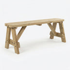 Victoria Wooden Garden Rounded Bench, Outdoor Fence Seat
