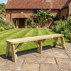 Victoria Wooden Garden Rounded Bench Outdoor Fence Seat