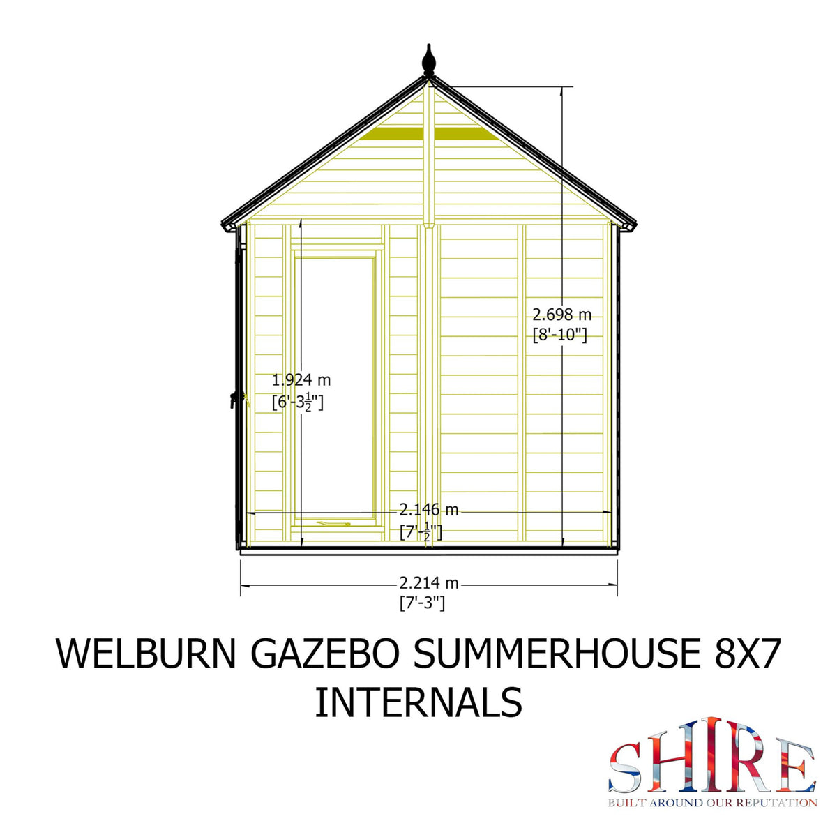 Welburn Summerhouse | 8x7 Shiplap Timber Summerhouse