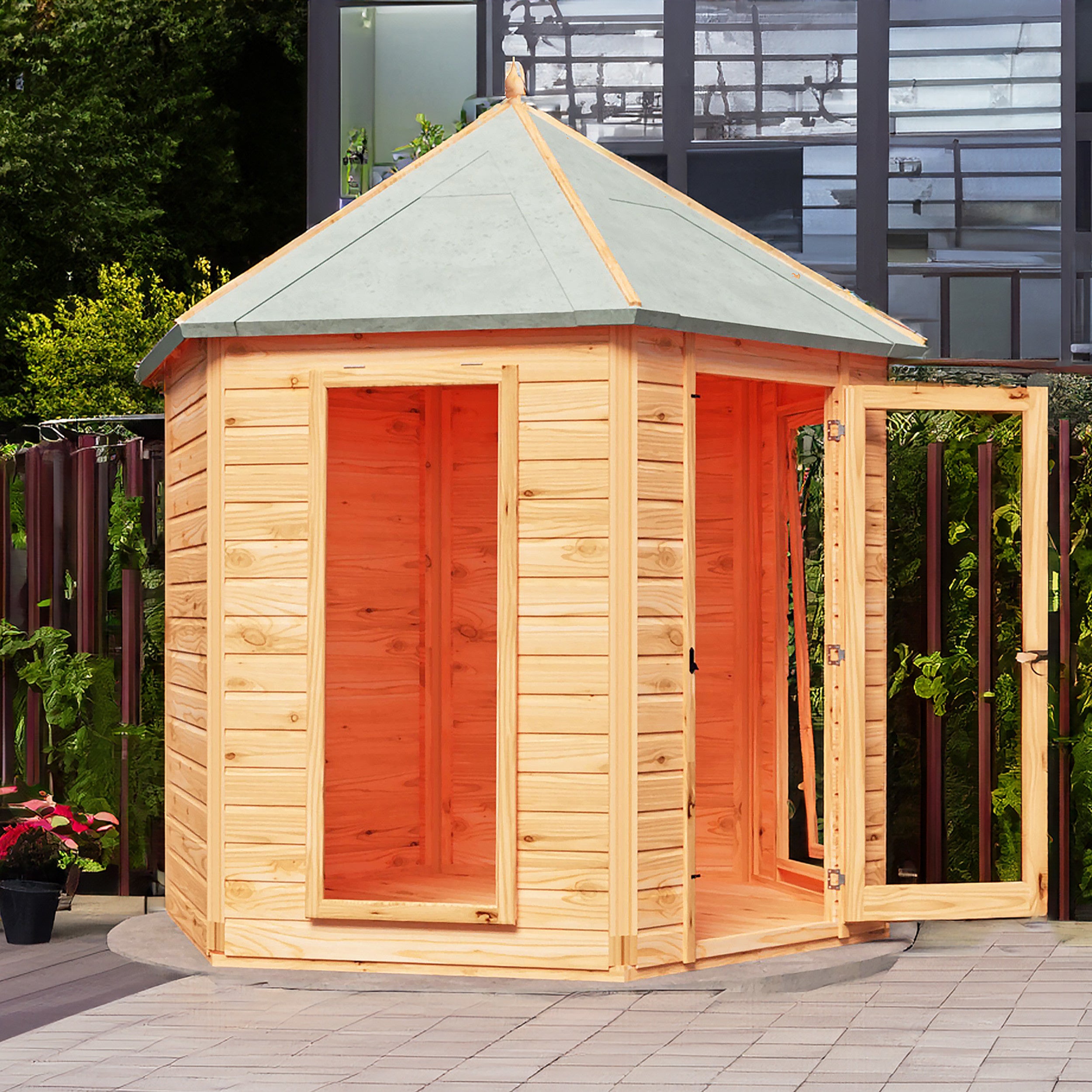 Welburn Summerhouse | 8x7 Shiplap Timber Summerhouse | Shire – Oak