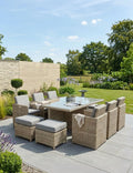Royalcraft Wentworth 10 Seater Cube Garden Dining Set in aluminium and rattan