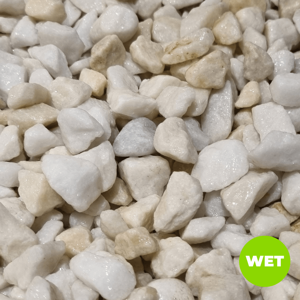 Polar White Marble Chippings | 10mm or 18mm White Gravel