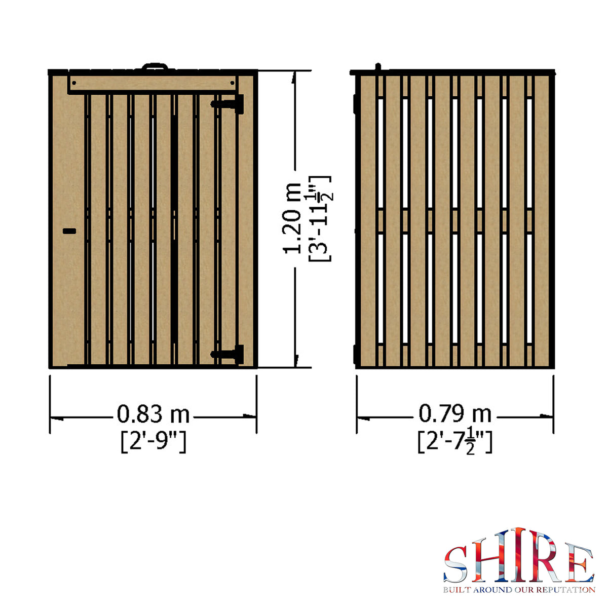 Wheelie Bin Store | 3x3 Pressure Treated Timber Bin Store
