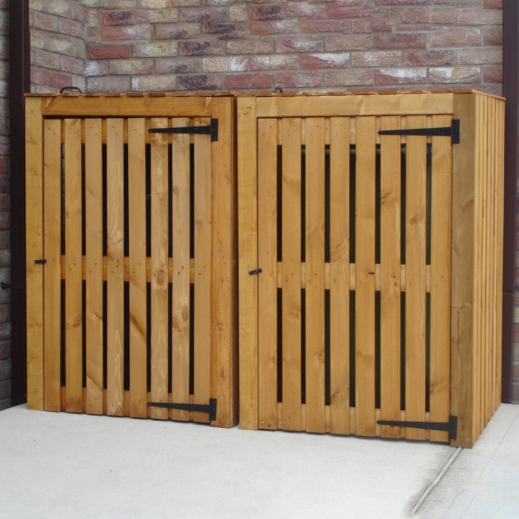 Double Wheelie Bin Store | 6x3 Pressure Treated Timber Bin Store