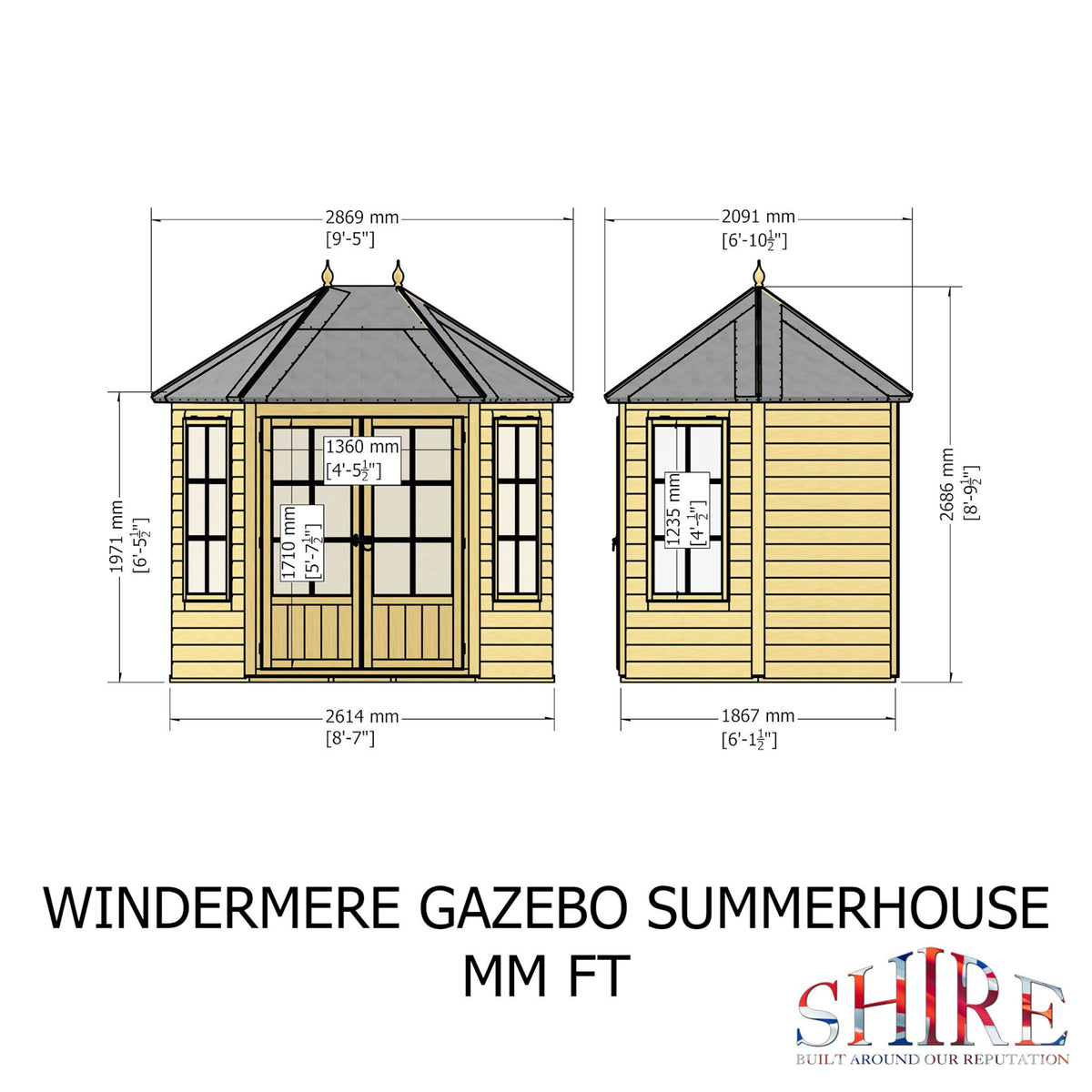 Windermere Summerhouse | 8x6 Shiplap Timber Summerhouse