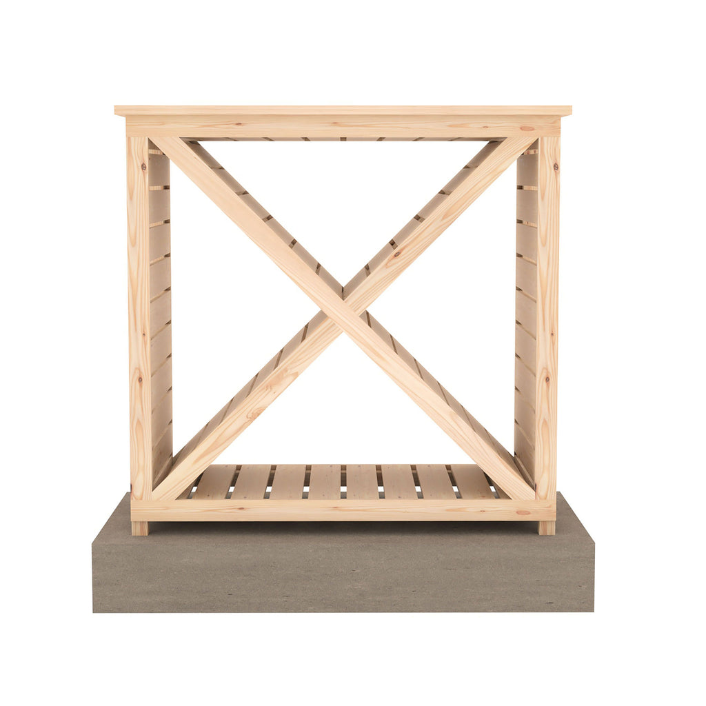 Woodlowe Cross Log Store | 3x1 Pressure Treated Timber Log Store