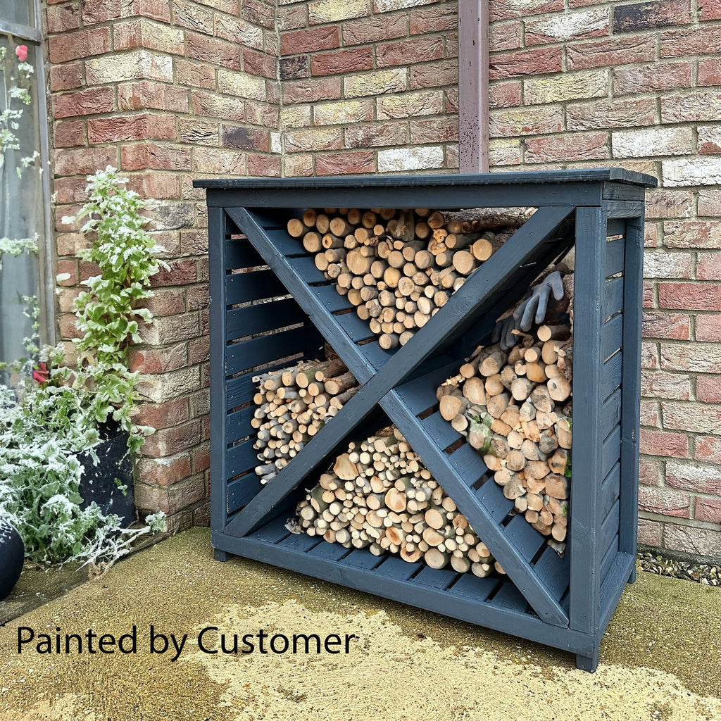 Woodlowe Cross Log Store | 3x1 Pressure Treated Timber Log Store