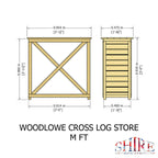 Woodlowe Cross Log Store | 3x1 Pressure Treated Timber Log Store