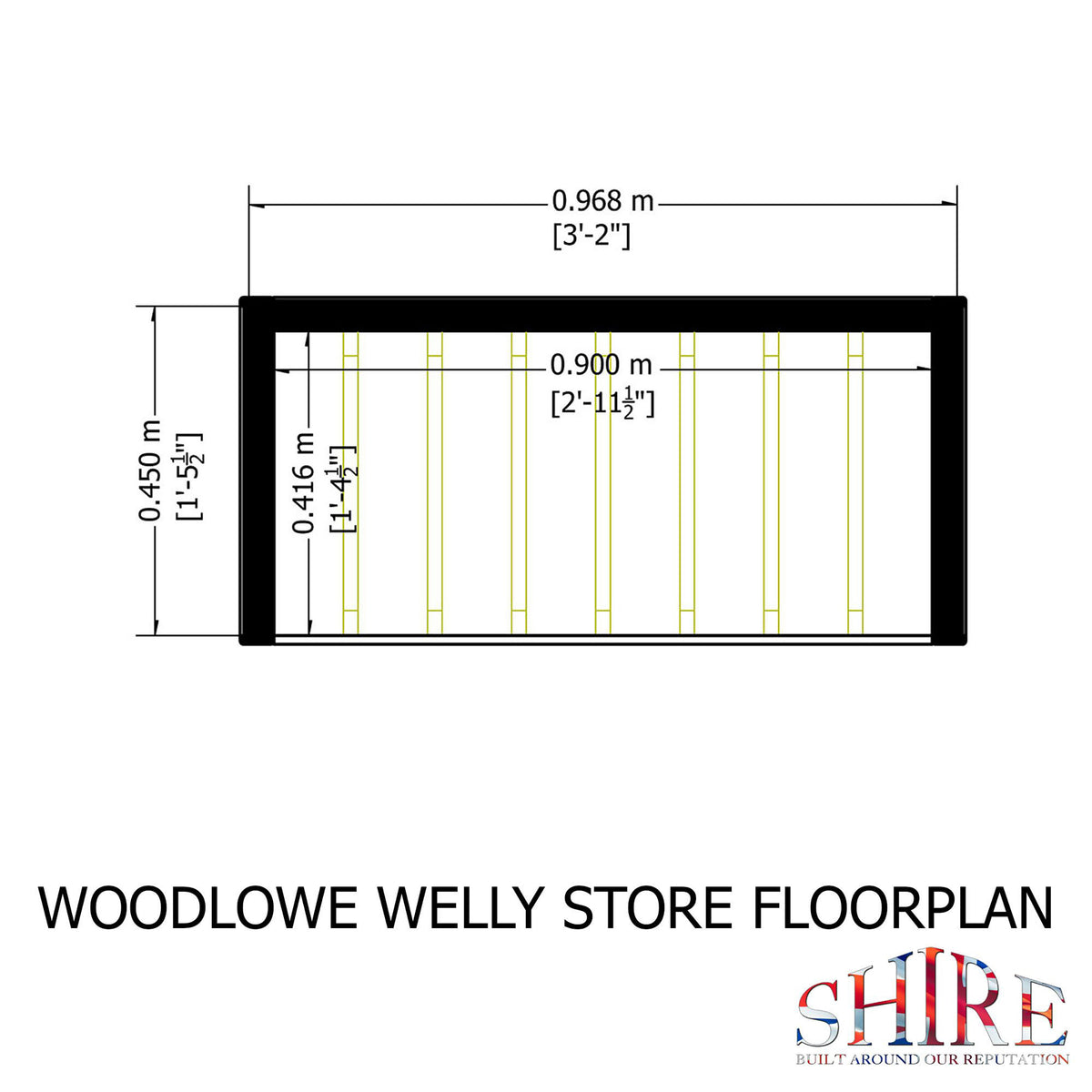 Woodlowe Welly Store Garden Storage | 3x2 Shiplap Timber Garden Storage