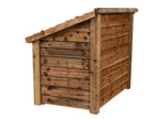 Featheredge Log Chest | 127cm Brown Pressure Treated Timber Log Store