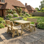 Victoria Picnic Table and Benches Set With Backrest