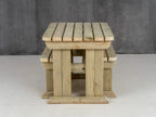 Yews Rounded Space Saving Picnic Table and Benches Set