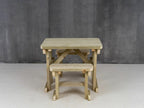 Yews Rounded Space Saving Picnic Table and Benches Set