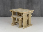 Yews Space Saving Picnic Table and Benches Set