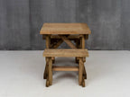 Yews Space Saving Picnic Table and Benches Set - Rustic Finish