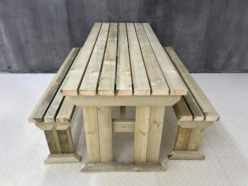 Yews Space Saving Picnic Table and Benches Set