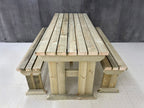 Yews Space Saving Picnic Table and Benches Set
