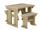 Yews Space Saving Picnic Table and Benches Set
