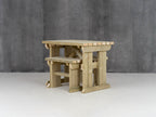 Yews Space Saving Picnic Table and Benches Set