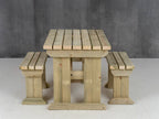Yews Space Saving Picnic Table and Benches Set