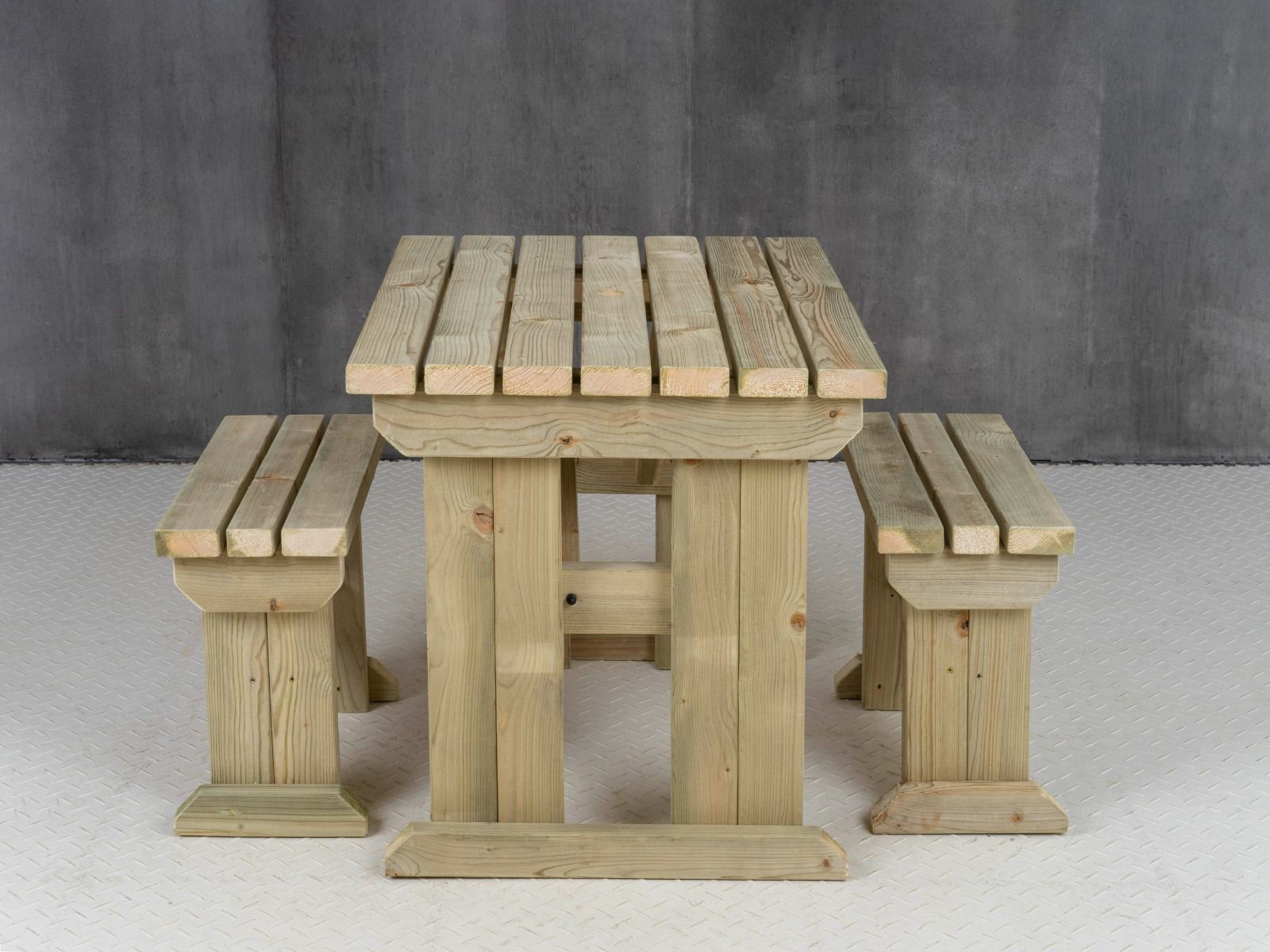 Yews Space Saving Picnic Table and Benches Set