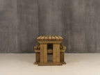 Yews Space Saving Picnic Table and Benches Set - Rustic Finish