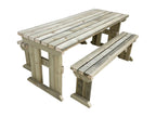 Yews Space Saving Picnic Table and Benches Set