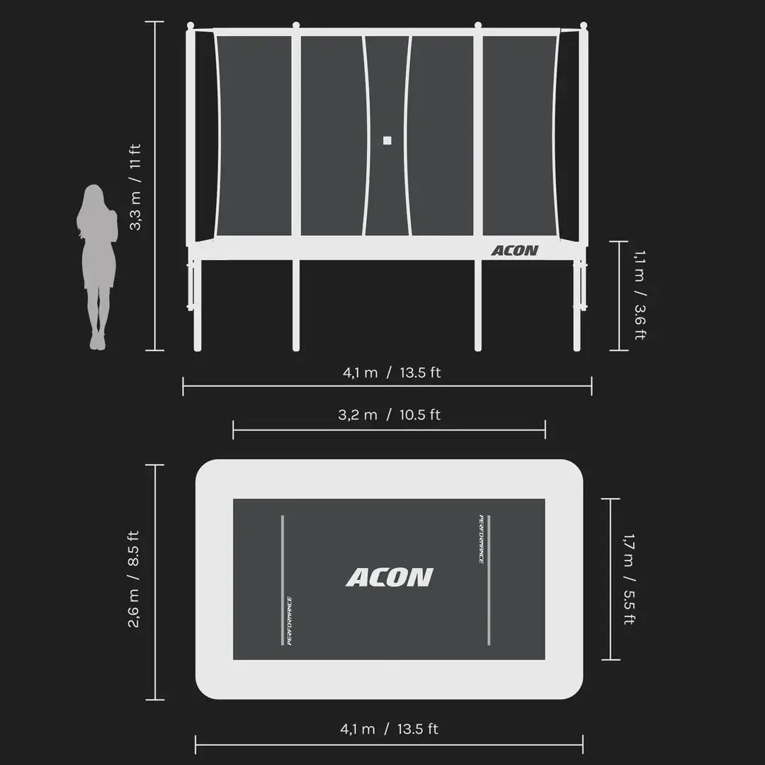 ACON 13 HD Pro Trampoline | Pro Bounce, Compact Frame