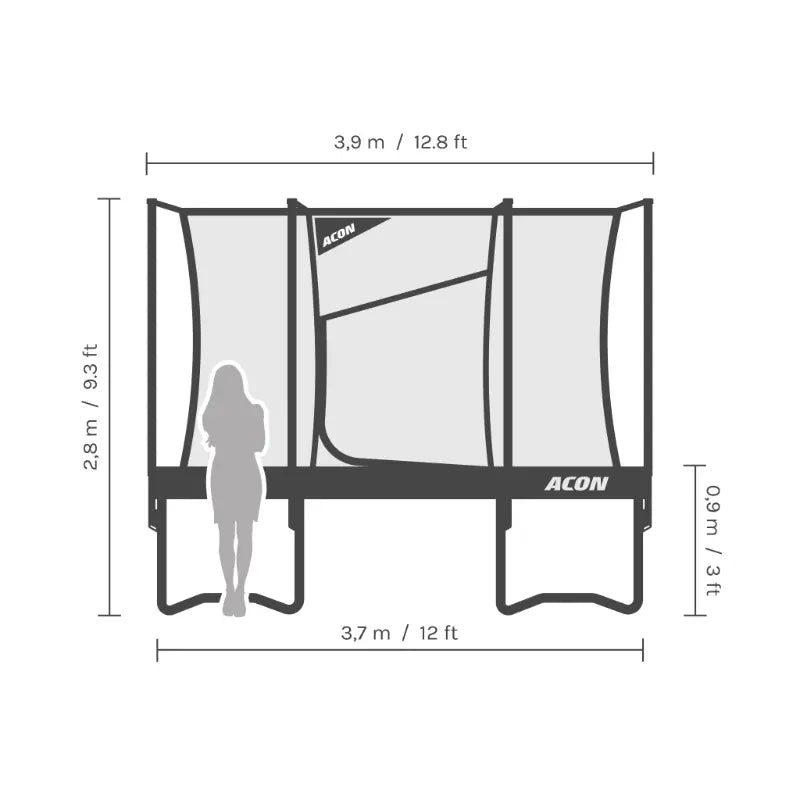 ACON Air 12ft Round Trampoline | Family-Friendly Bounce
