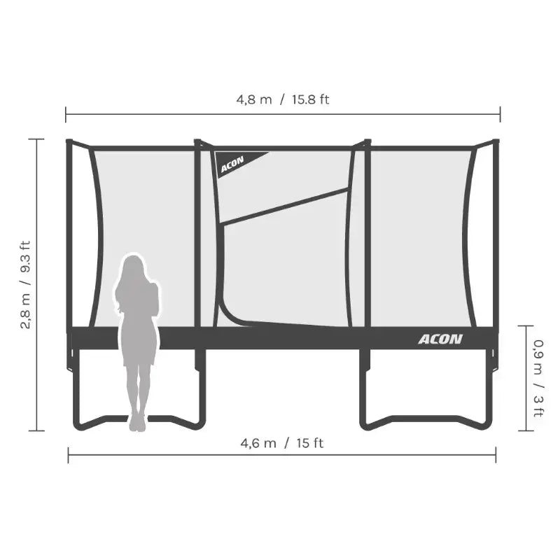 ACON Air 15ft Round Trampoline | Largest Round Model