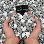 Arctic Silver Gravel | 20mm White Marble & Grey Granite Chippings