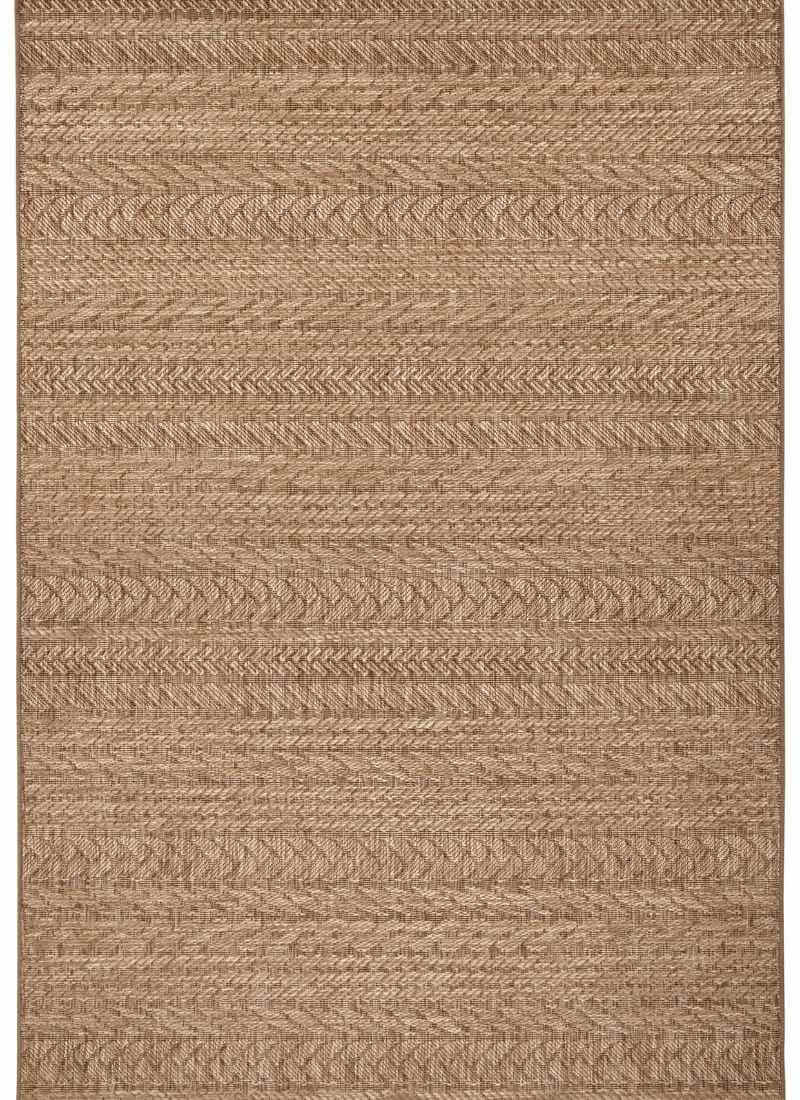 Granado Indoor Outdoor Rug in beige chevron sisal-look, underfloor heating safe