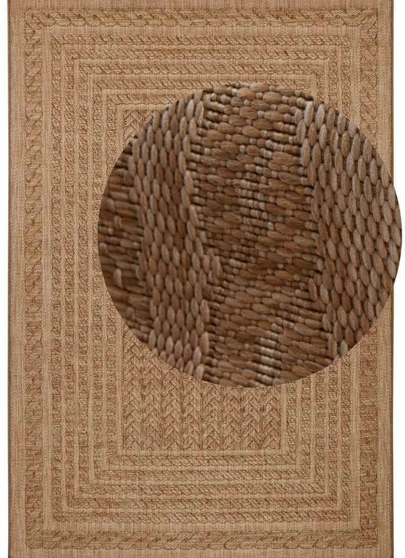 Limonero Indoor Outdoor Rug | Beige Sisal-Look High-Low Texture