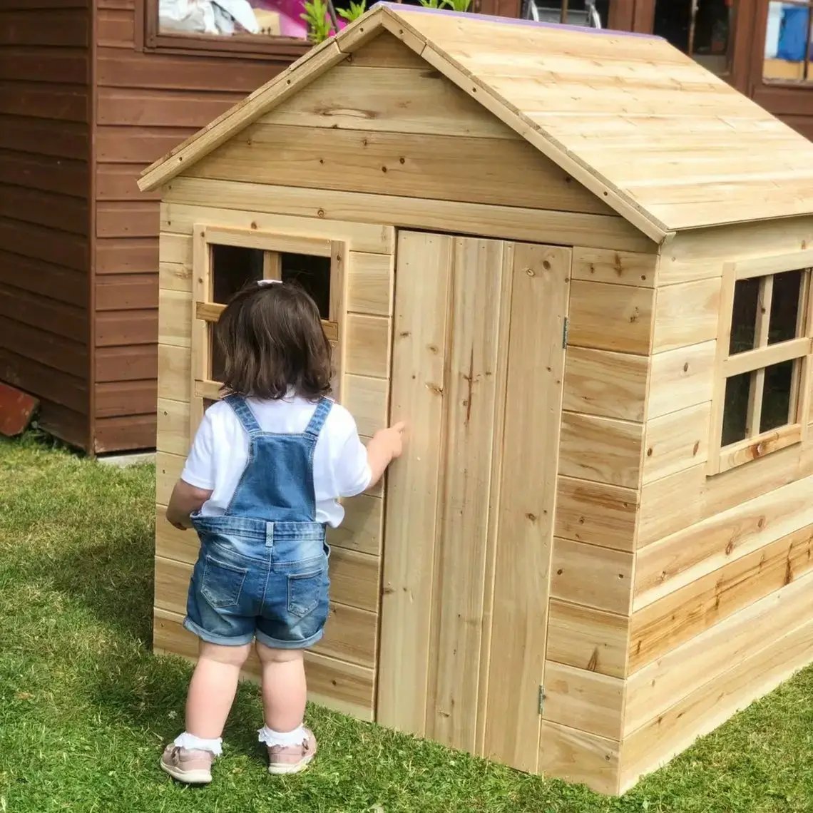 Evermeadow Wooden Playhouse | Kids' Garden Playhouse with Mud Kitchen Option