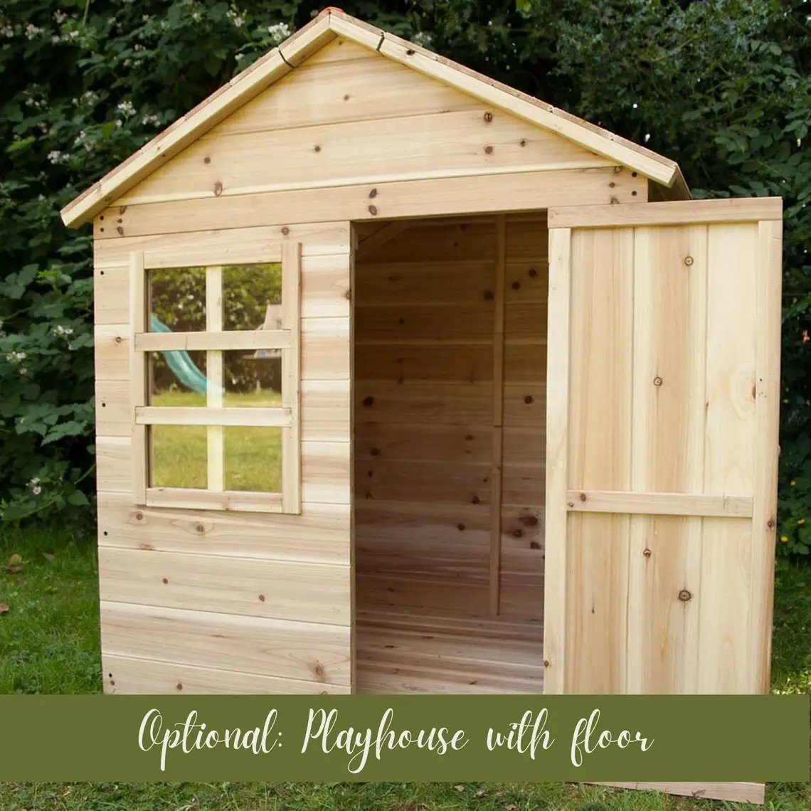 Evermeadow Wooden Playhouse | Kids' Garden Playhouse with Mud Kitchen Option