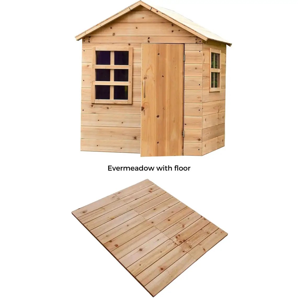 Evermeadow Wooden Playhouse | Kids' Garden Playhouse with Mud Kitchen Option