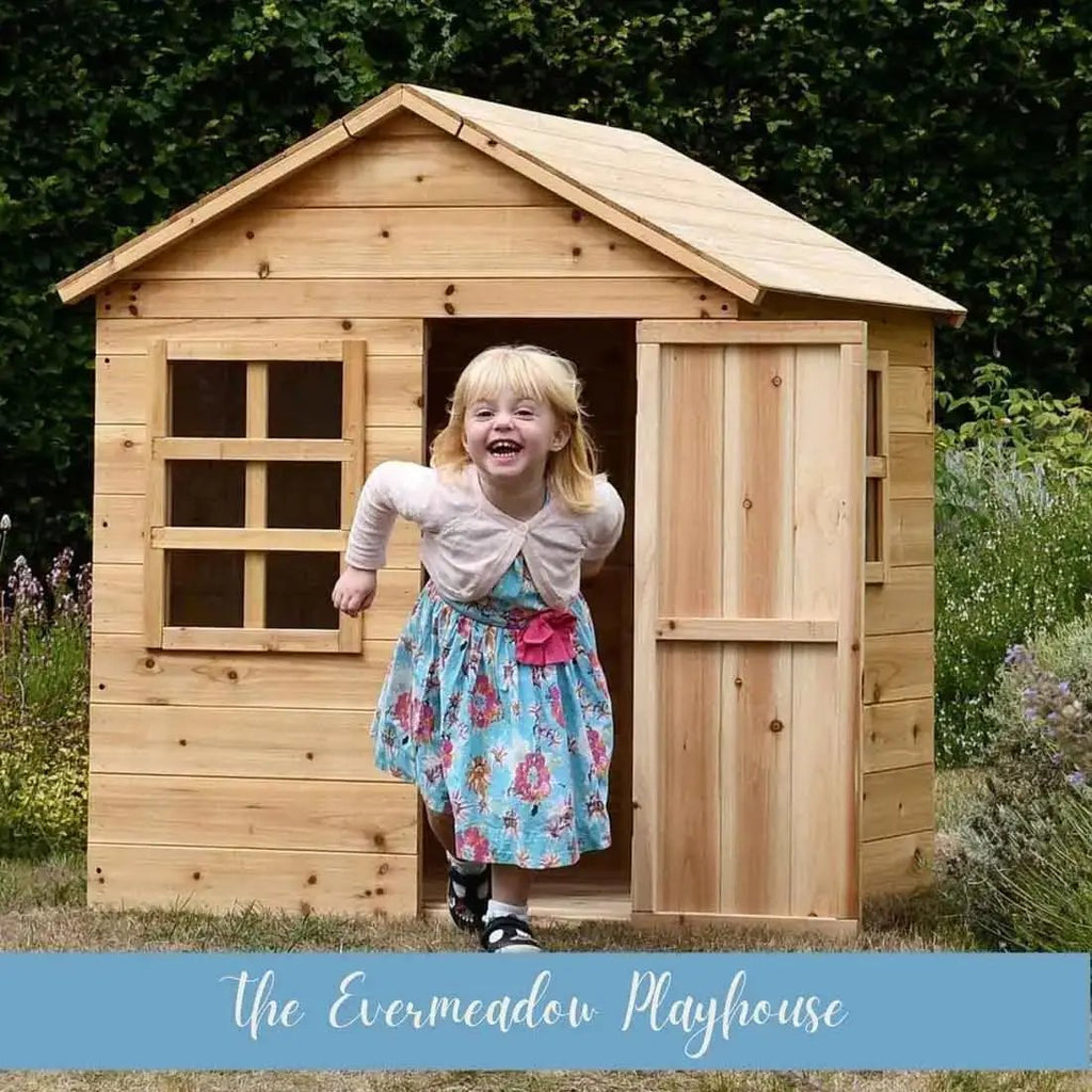 Evermeadow Wooden Playhouse | Kids' Garden Playhouse with Mud Kitchen Option