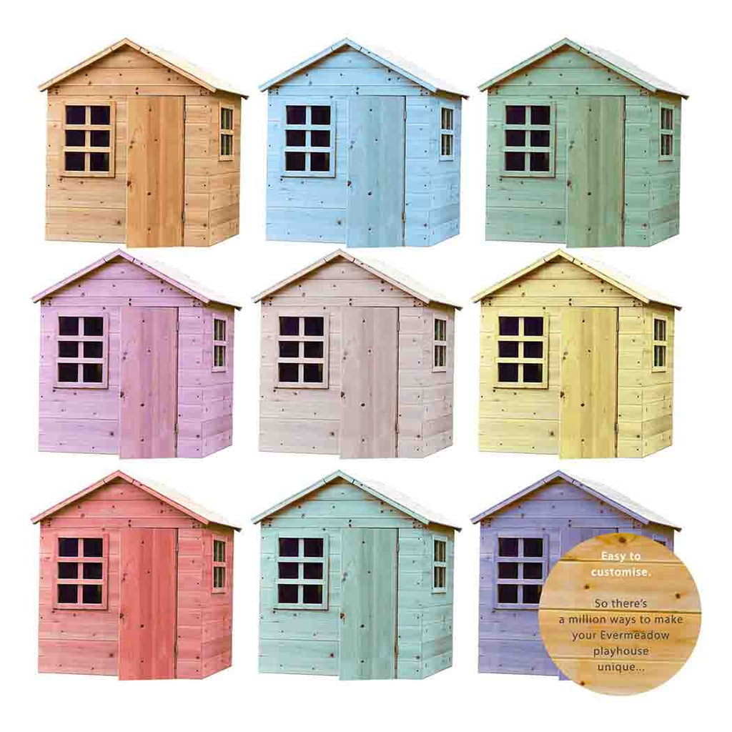 Evermeadow Wooden Playhouse | Kids' Garden Playhouse with Mud Kitchen Option