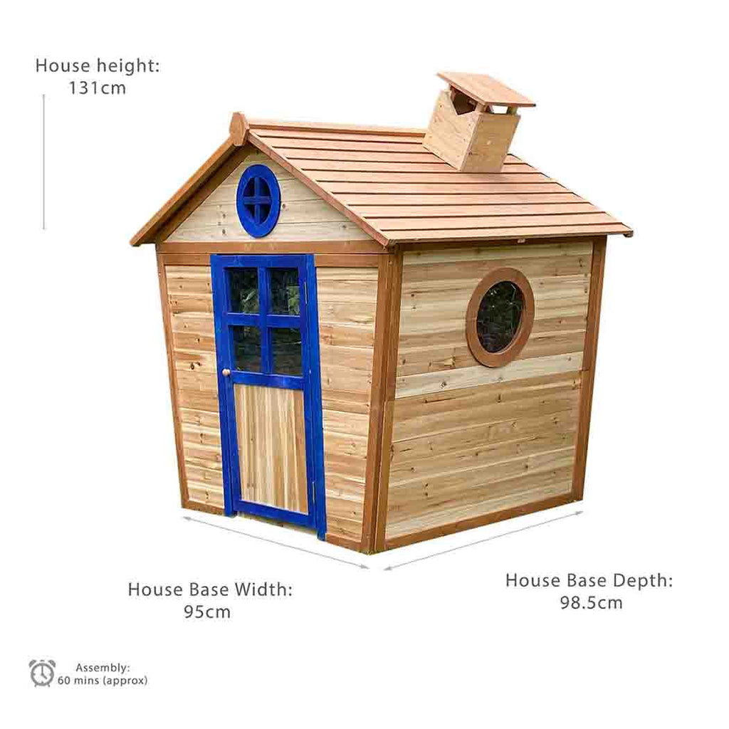 Redwood Lodge Wooden Playhouse | Pre-Painted Fir Kids' Garden Playhouse