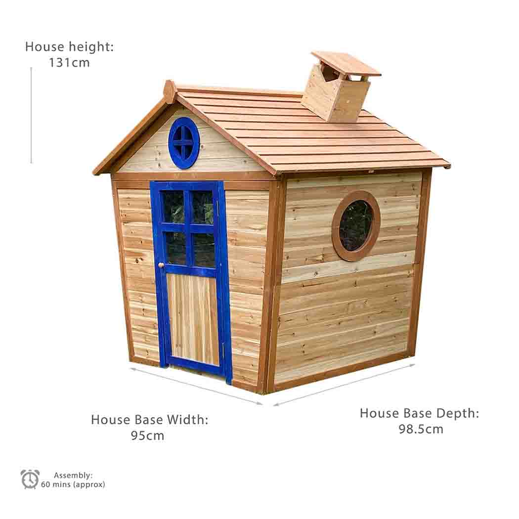 Redwood Lodge Wooden Playhouse | Pre-Painted Fir Kids' Garden Playhouse