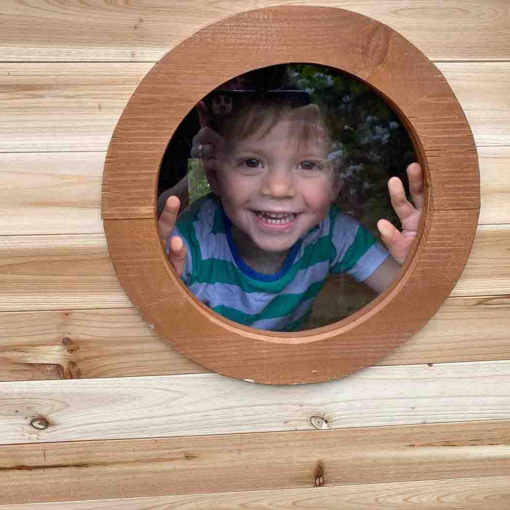 Redwood Tower Wooden Playhouse with Slide & Ladder | Kids' Garden Climbing Frame